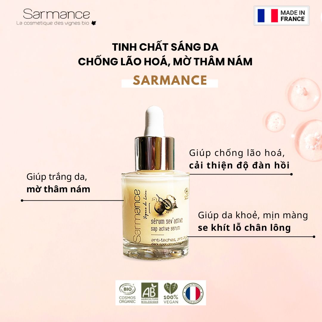 serum hữu cơ sáng da chống lão hoá