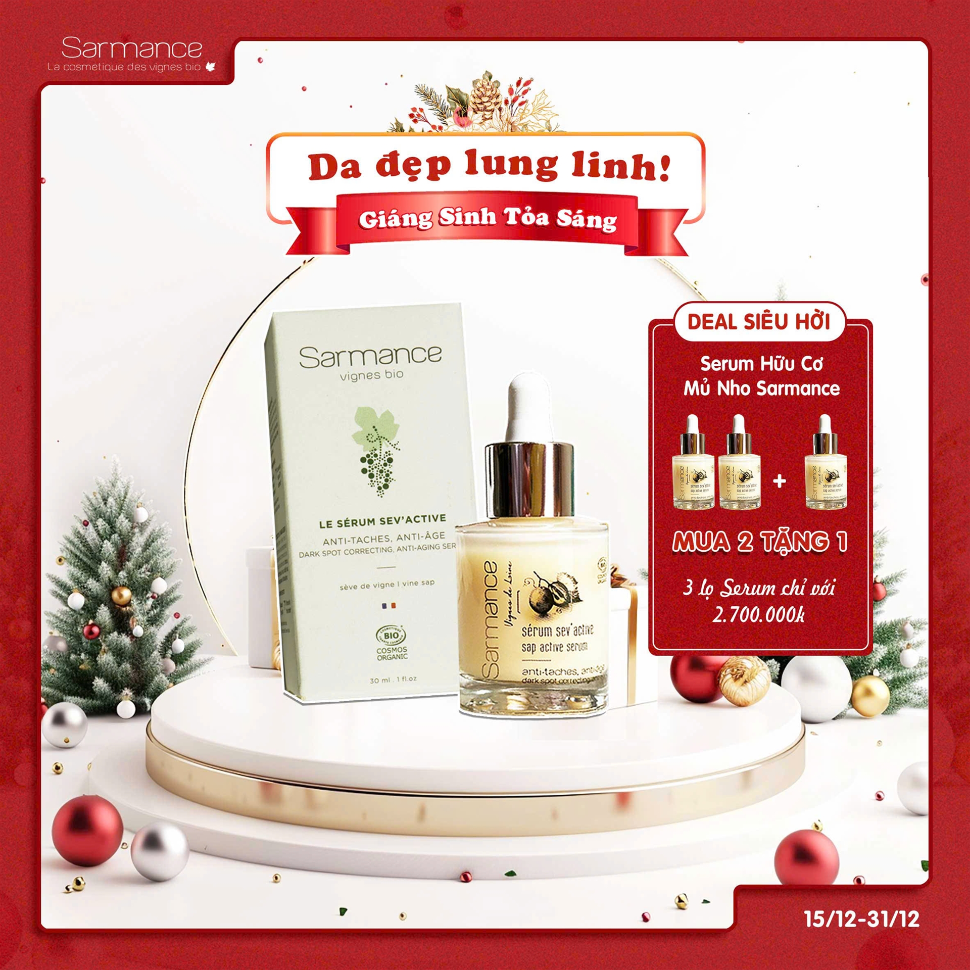 Mua 2 tặng 1 Serum sáng da chống lão hóa 1.350.000